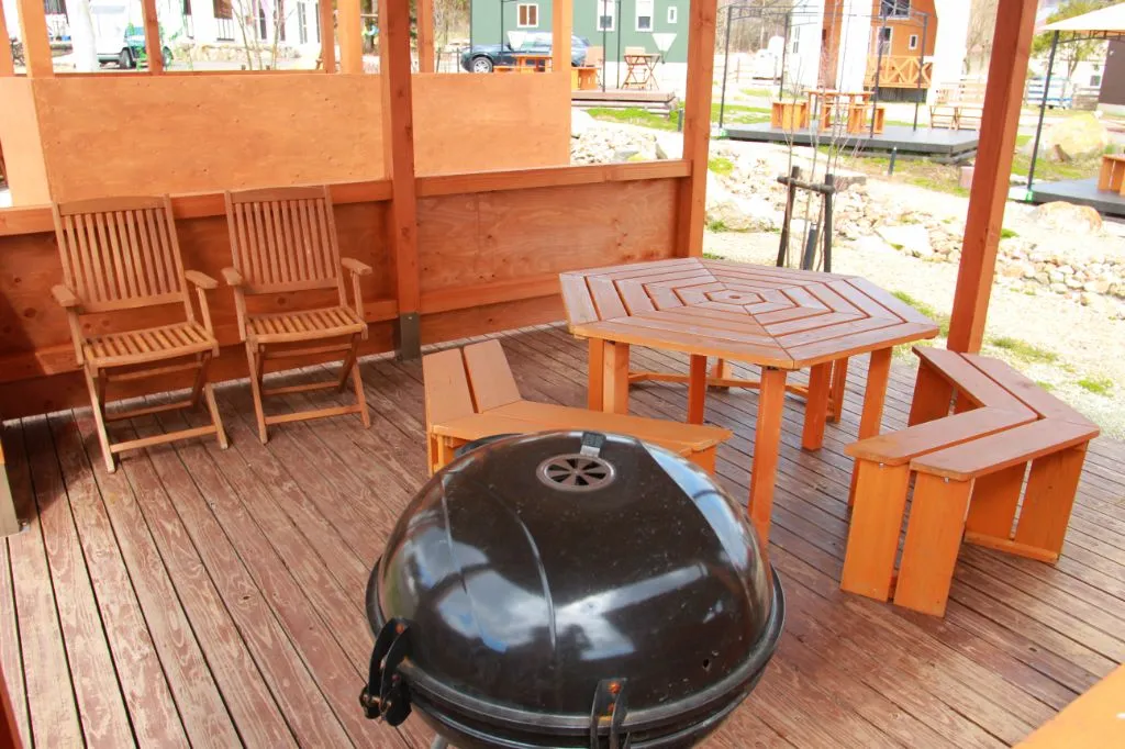 四季の郷 BBQコーナー内部